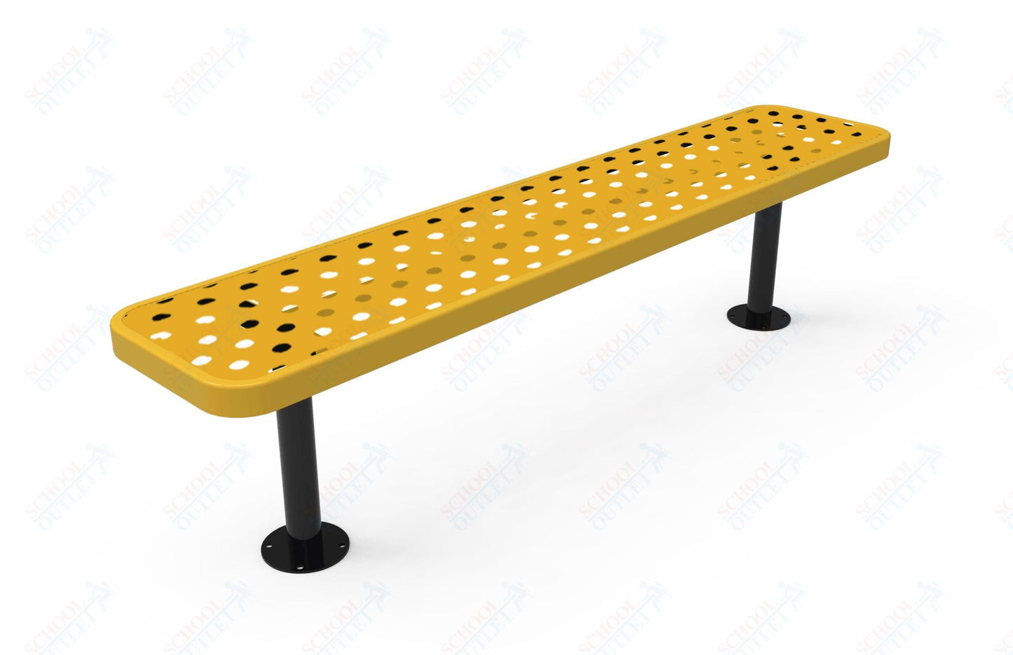 MyTcoat - Player's Outdoor Bench without Back - Surface Mount 6' L (MYT - BPY06 - 35) - SchoolOutlet