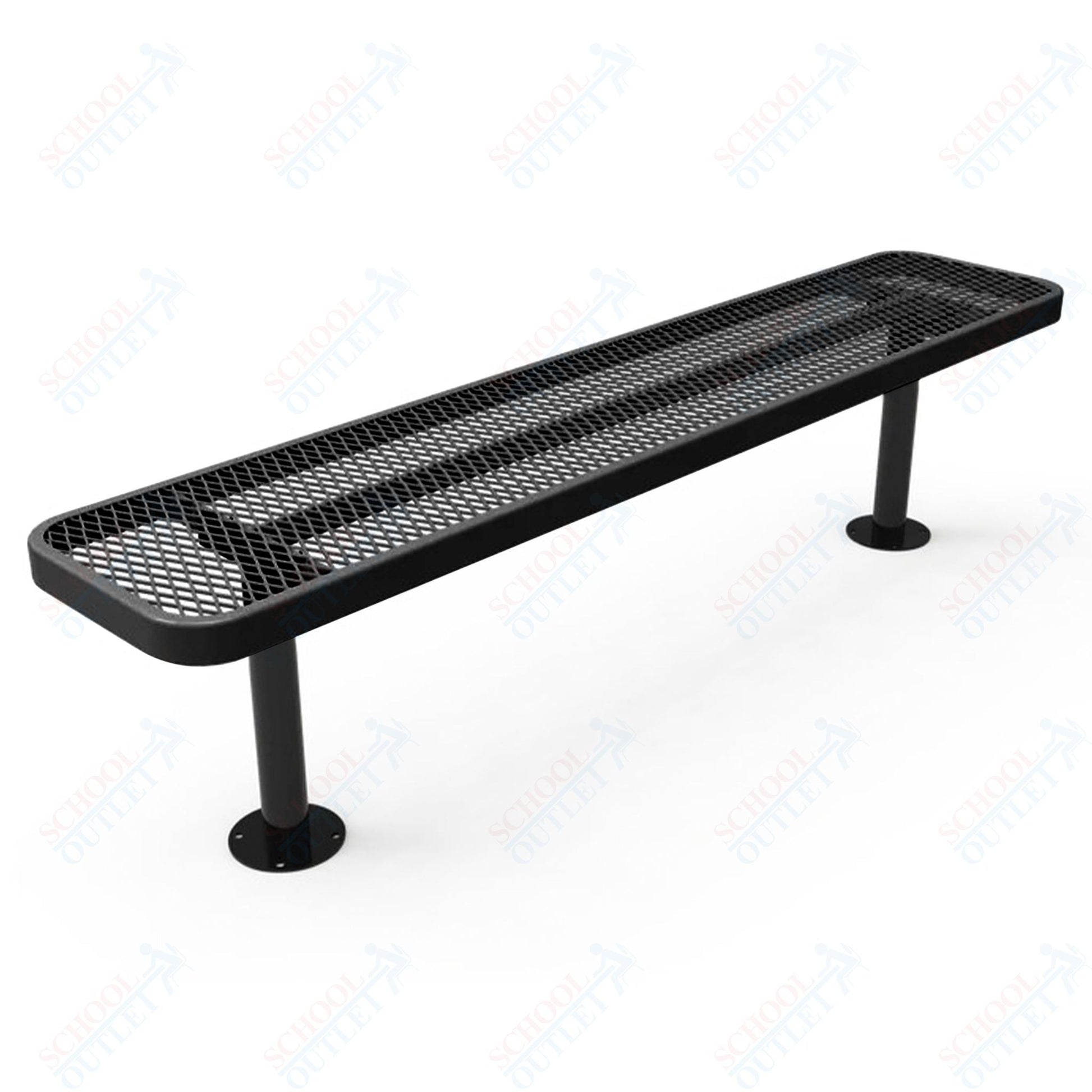 MyTcoat - Player's Outdoor Bench without Back - Surface Mount 8' L (MYT - BPY08 - 35) - SchoolOutlet