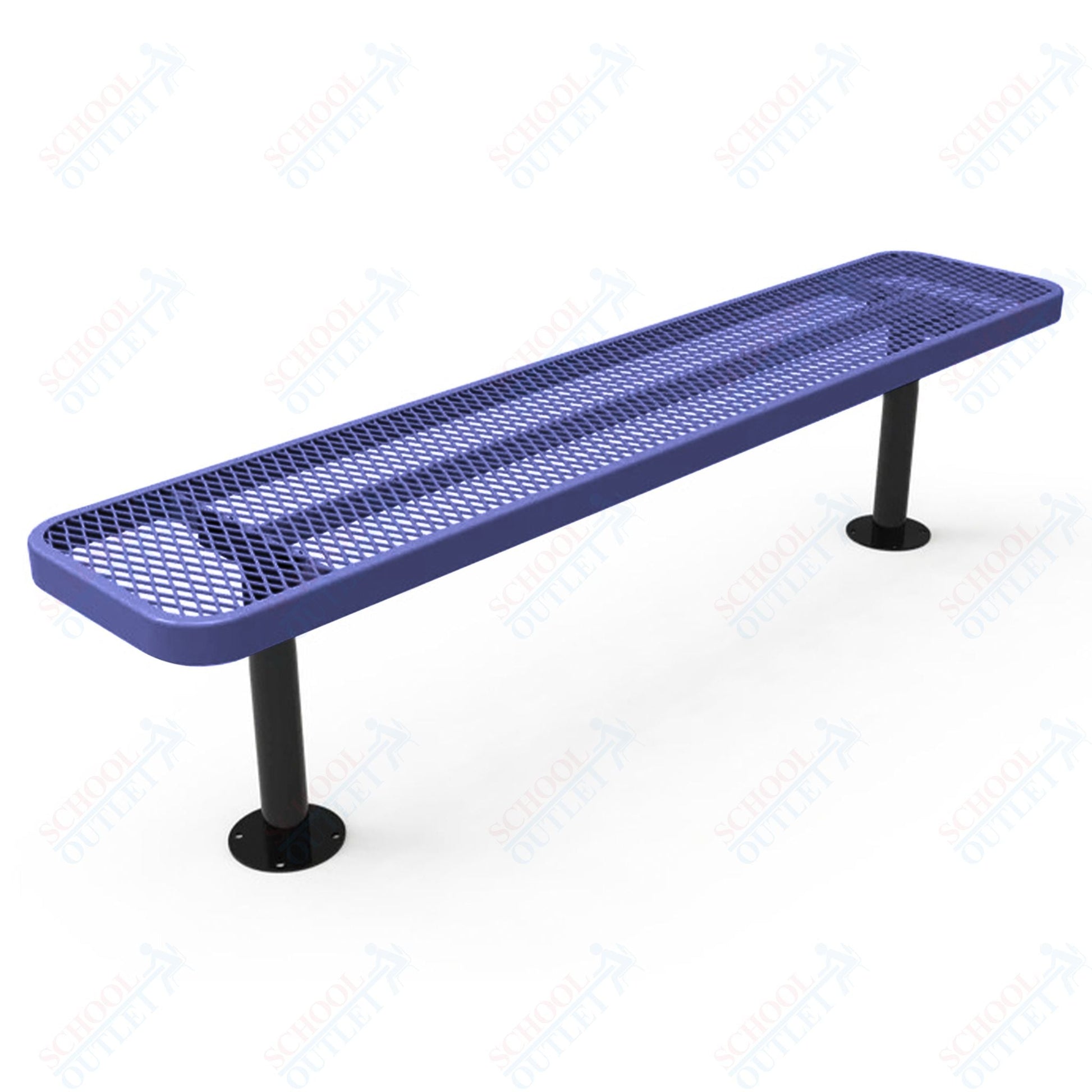 MyTcoat - Player's Outdoor Bench without Back - Surface Mount 8' L (MYT - BPY08 - 35) - SchoolOutlet