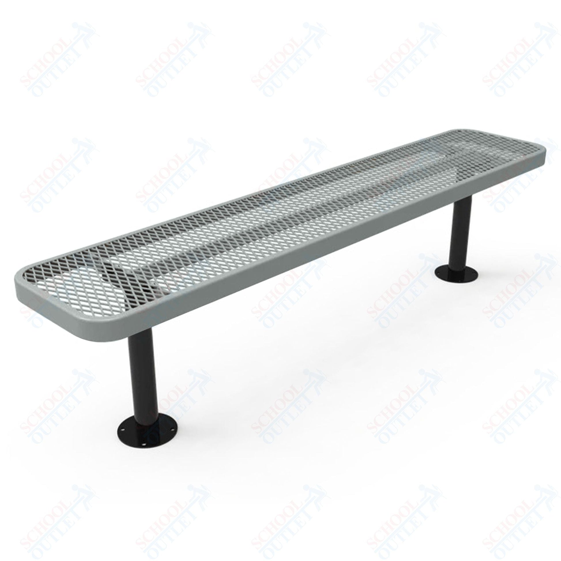 MyTcoat - Player's Outdoor Bench without Back - Surface Mount 8' L (MYT - BPY08 - 35) - SchoolOutlet