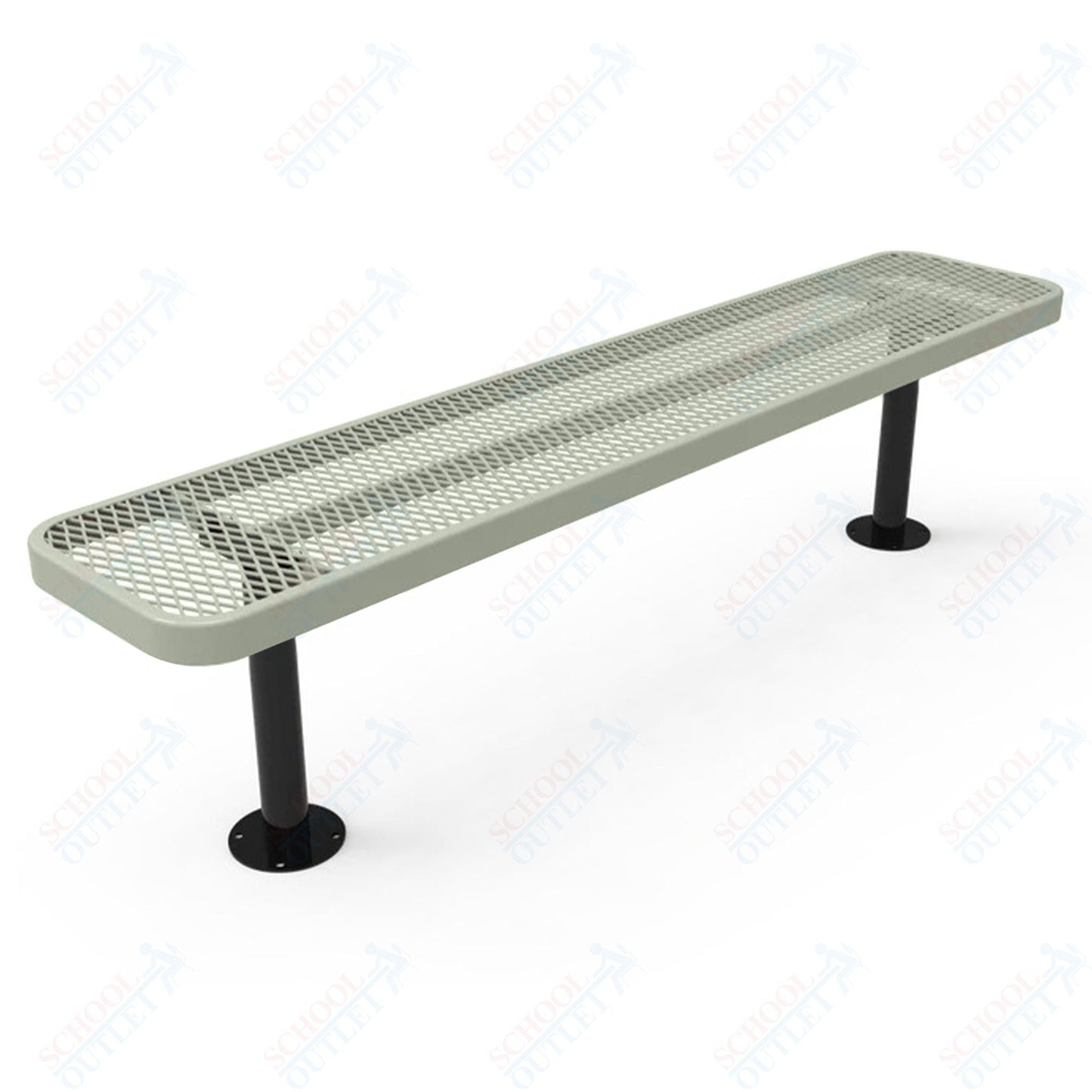 MyTcoat - Player's Outdoor Bench without Back - Surface Mount 8' L (MYT - BPY08 - 35) - SchoolOutlet