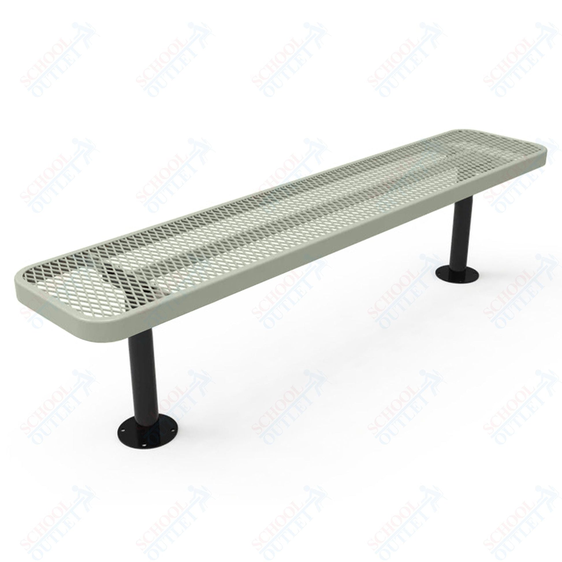 MyTcoat - Player's Outdoor Bench without Back - Surface Mount 8' L (MYT - BPY08 - 35) - SchoolOutlet