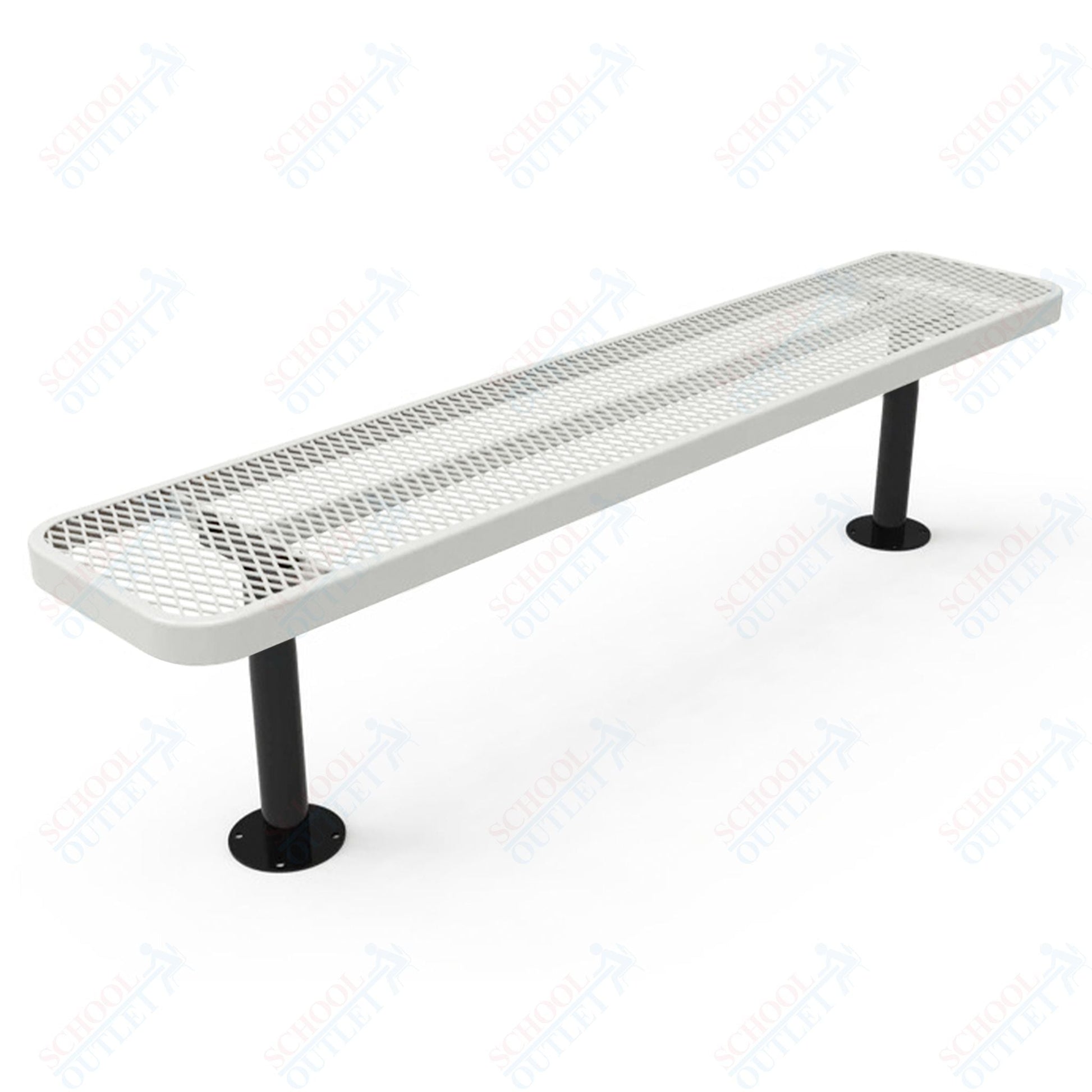 MyTcoat - Player's Outdoor Bench without Back - Surface Mount 8' L (MYT - BPY08 - 35) - SchoolOutlet