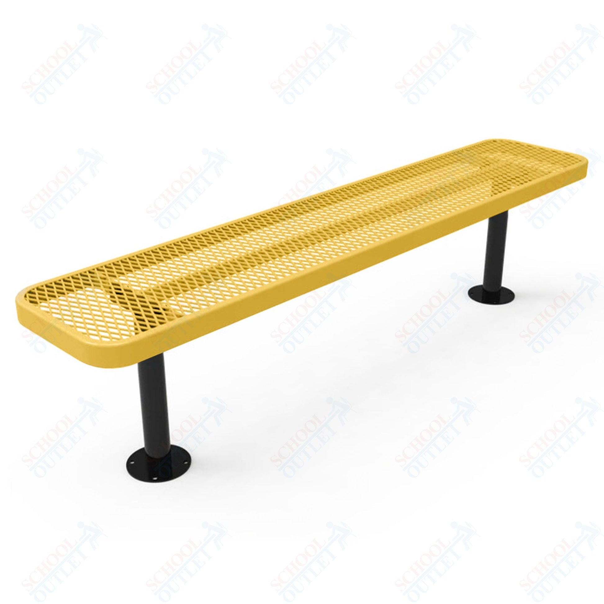 MyTcoat - Player's Outdoor Bench without Back - Surface Mount 8' L (MYT - BPY08 - 35) - SchoolOutlet