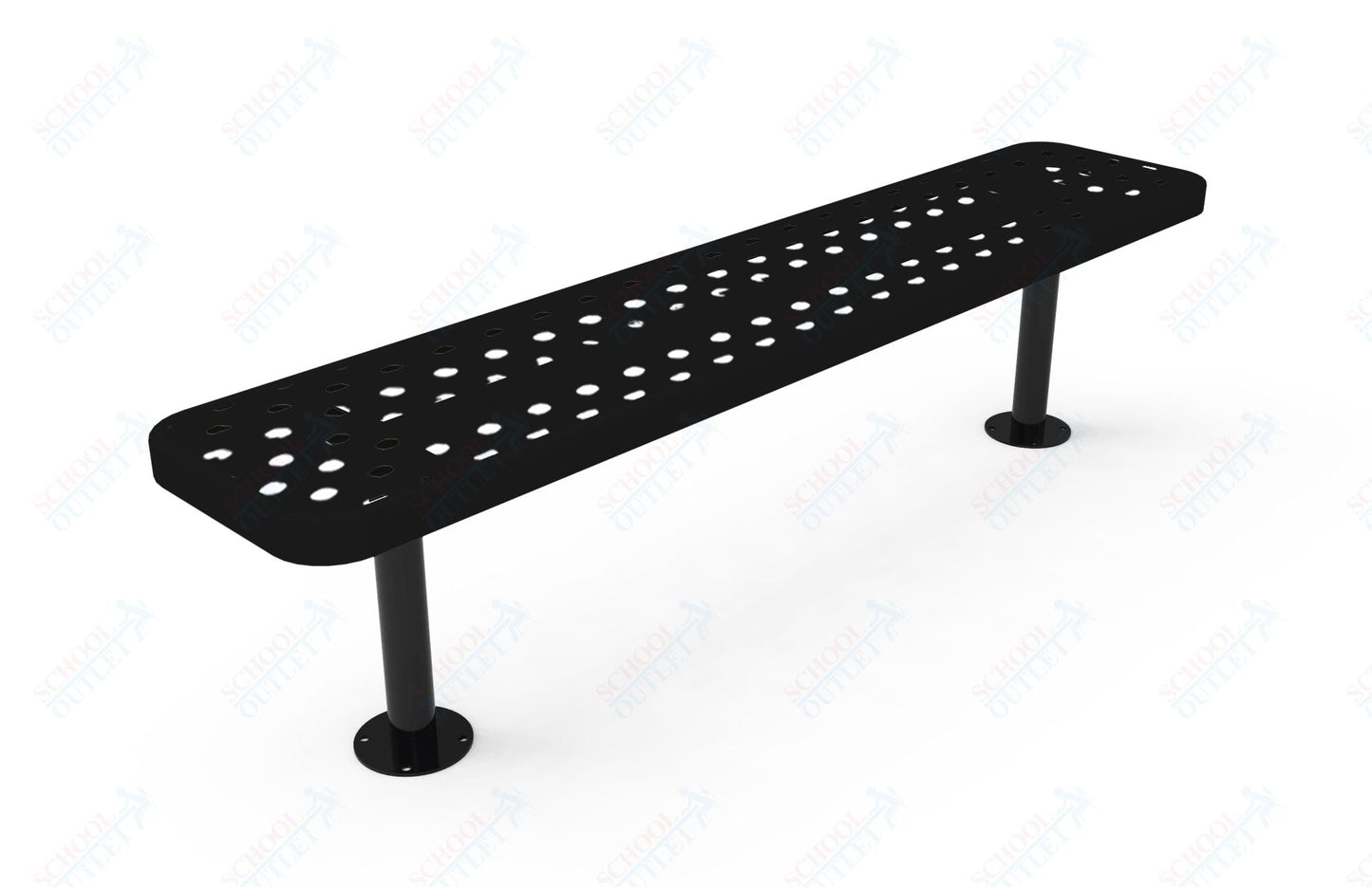 MyTcoat - Player's Outdoor Bench without Back - Surface Mount 8' L (MYT - BPY08 - 35) - SchoolOutlet