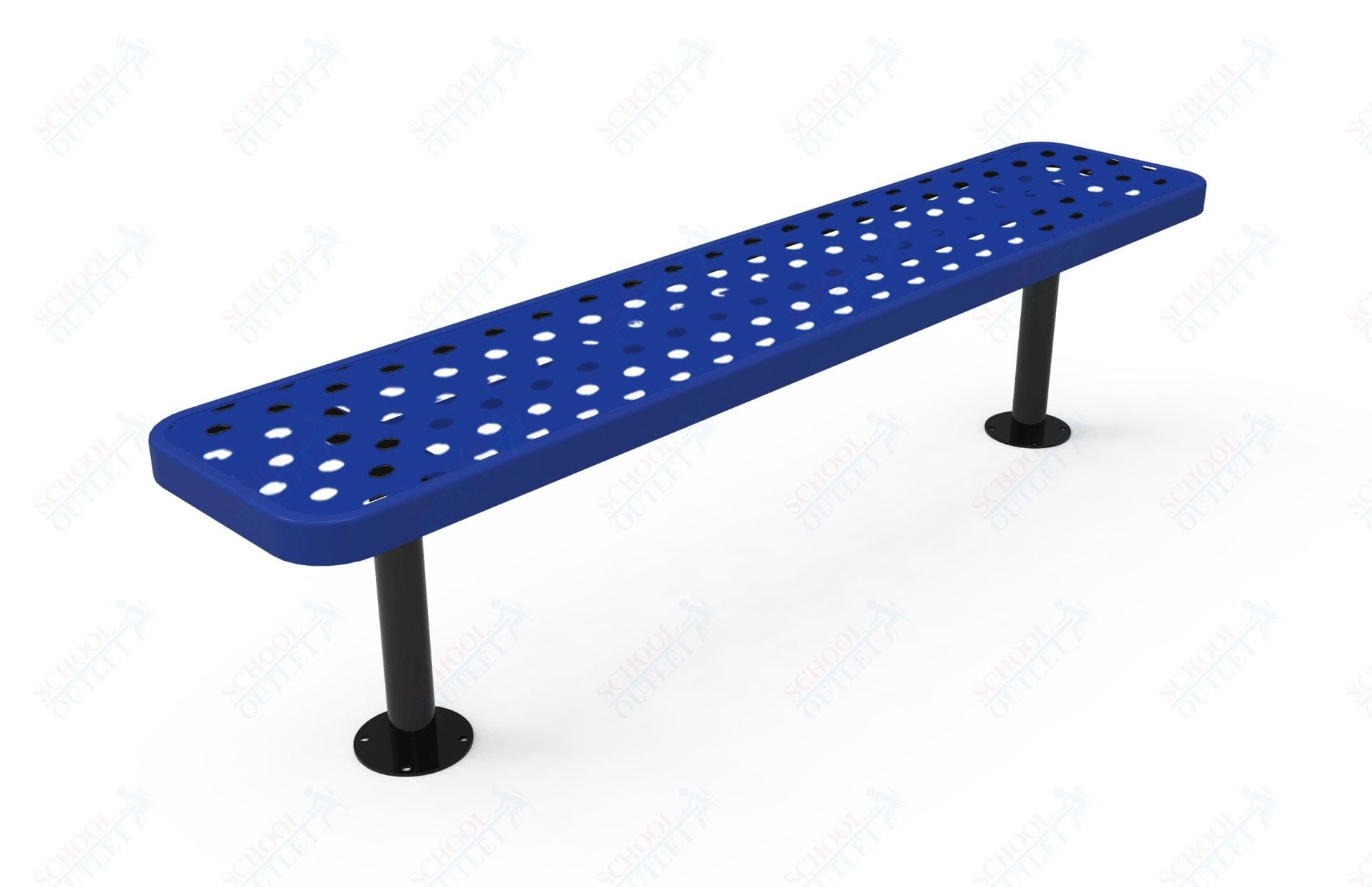 MyTcoat - Player's Outdoor Bench without Back - Surface Mount 8' L (MYT - BPY08 - 35) - SchoolOutlet