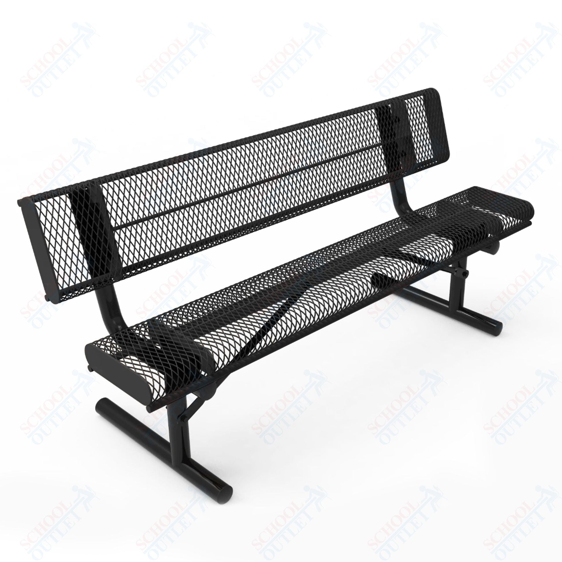 MyTcoat - Rolled Edges Outdoor Portable Bench with Back 4' L (MYT - BRE04 - 18) - SchoolOutlet