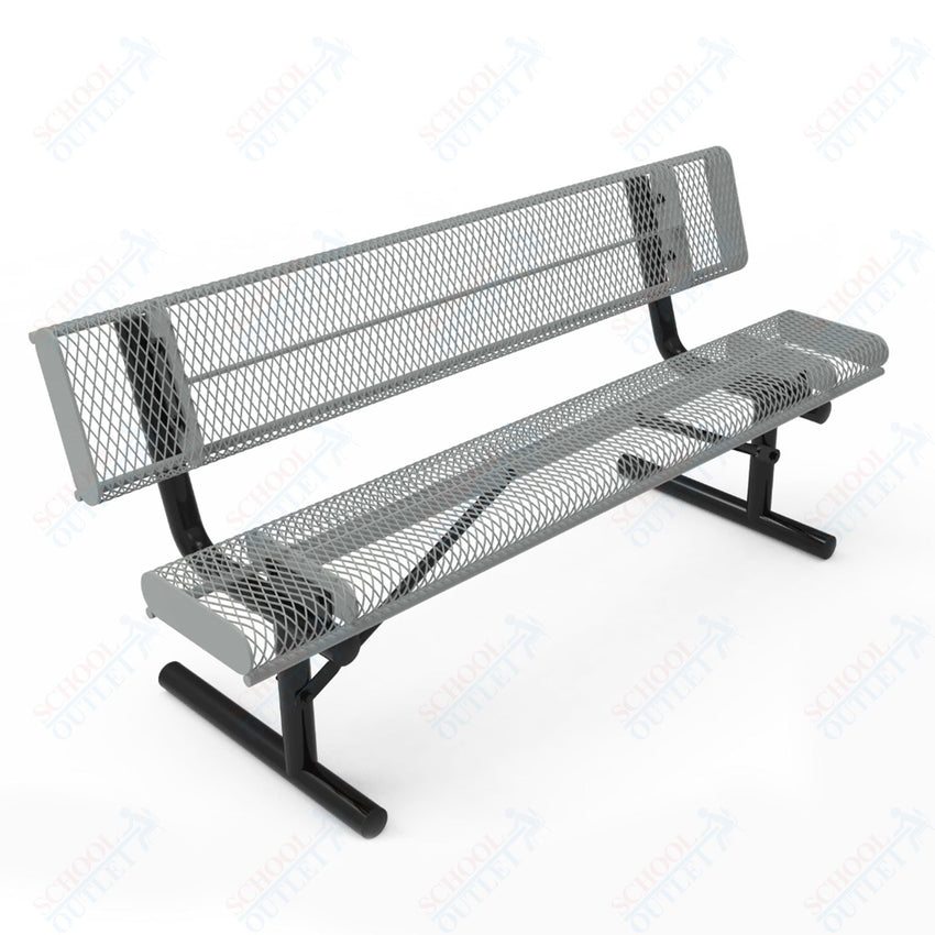 MyTcoat - Rolled Edges Outdoor Portable Bench with Back 4' L (MYT - BRE04 - 18) - SchoolOutlet