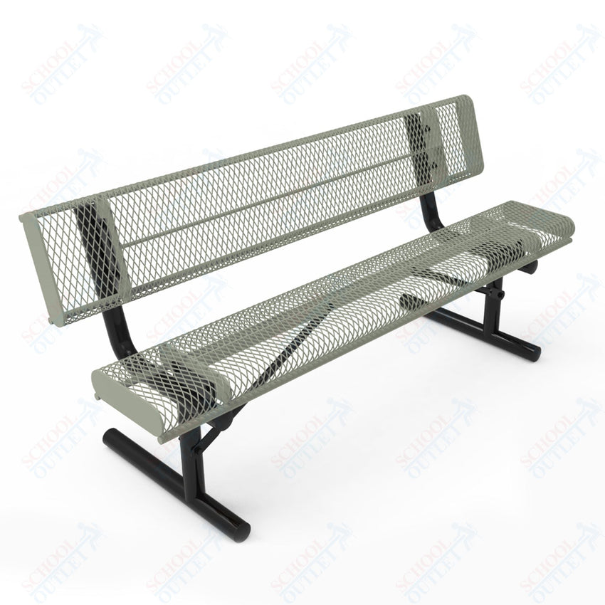 MyTcoat - Rolled Edges Outdoor Portable Bench with Back 4' L (MYT - BRE04 - 18) - SchoolOutlet