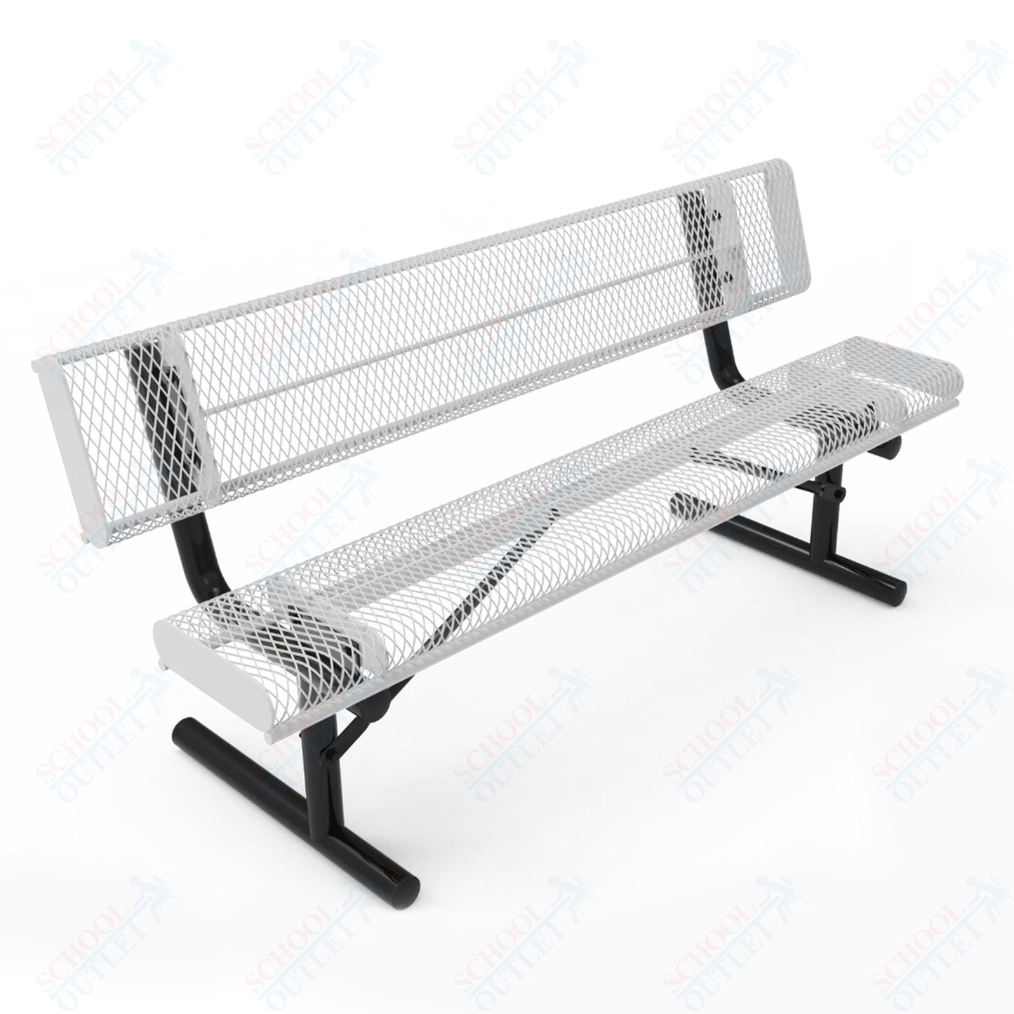 MyTcoat - Rolled Edges Outdoor Portable Bench with Back 4' L (MYT - BRE04 - 18) - SchoolOutlet