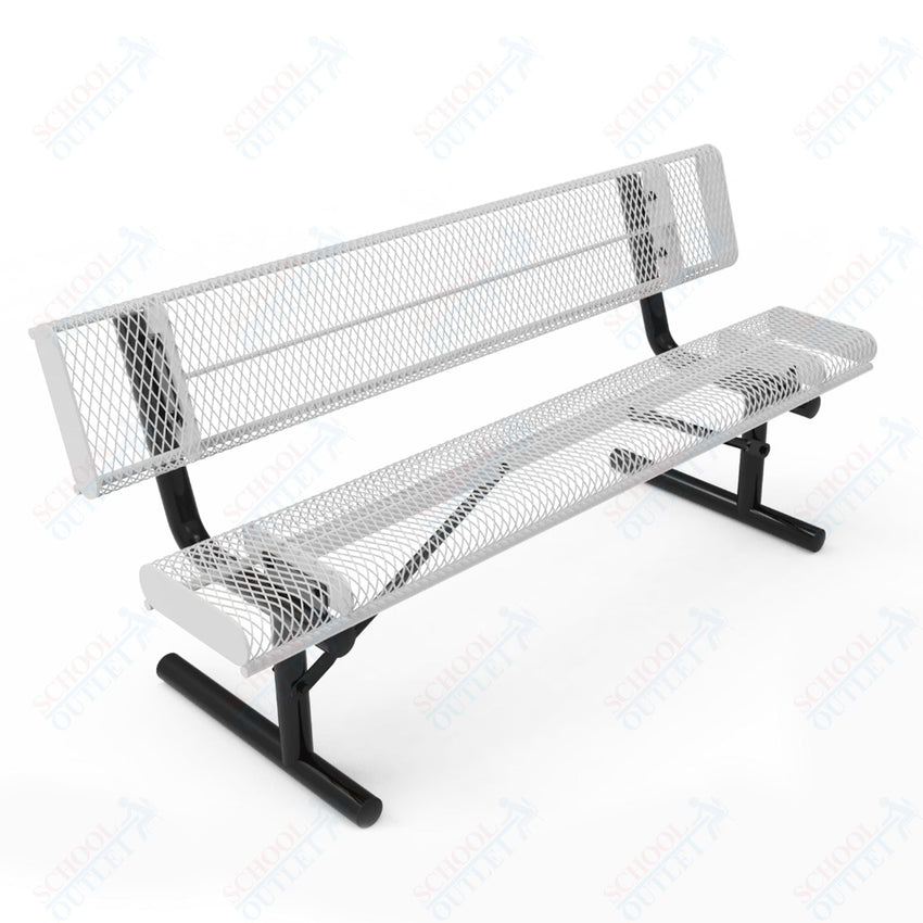 MyTcoat - Rolled Edges Outdoor Portable Bench with Back 4' L (MYT - BRE04 - 18) - SchoolOutlet