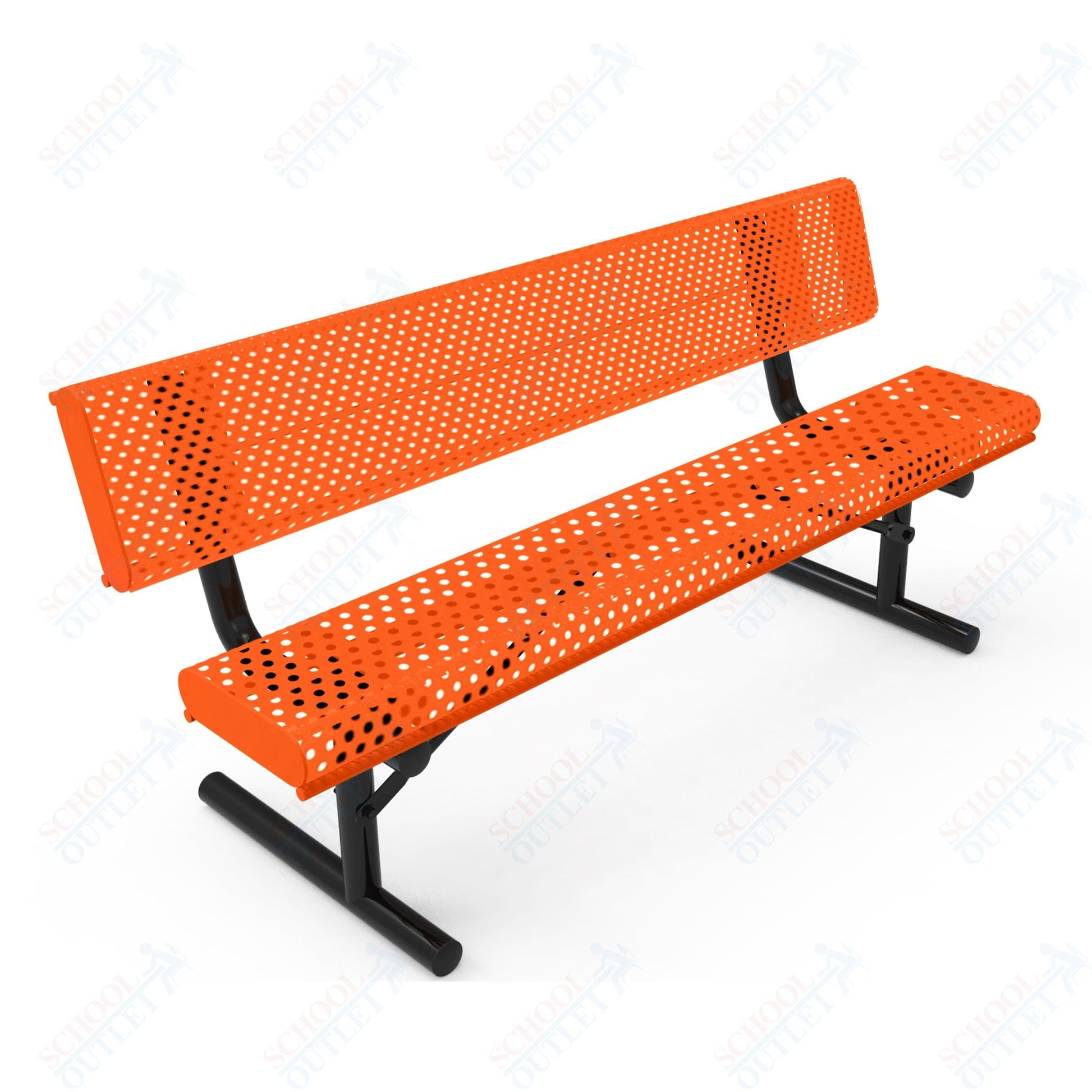 MyTcoat - Rolled Edges Outdoor Portable Bench with Back 4' L (MYT - BRE04 - 18) - SchoolOutlet