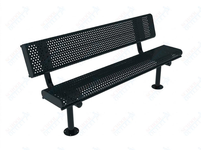 MyTcoat - Rolled Edges Outdoor Bench with Back 4' L - Surface Mount (MYT-BRE04-20) - SchoolOutlet