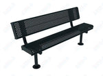 MyTcoat - Rolled Edges Outdoor Bench with Back 4' L - Surface Mount (MYT-BRE04-20) - SchoolOutlet
