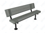 MyTcoat - Rolled Edges Outdoor Bench with Back 4' L - Surface Mount (MYT-BRE04-20) - SchoolOutlet