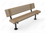 MyTcoat - Rolled Edges Outdoor Bench with Back 4' L - Surface Mount (MYT-BRE04-20) - SchoolOutlet