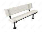 MyTcoat - Rolled Edges Outdoor Bench with Back 4' L - Surface Mount (MYT-BRE04-20) - SchoolOutlet
