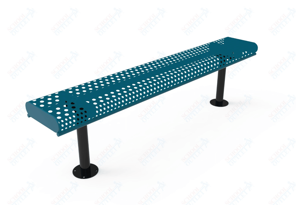 MyTcoat - Rolled Edges Outdoor Bench without Back 4' L - Surface Mount (MYT-BRE04-23) - SchoolOutlet