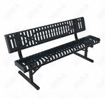MyTcoat - Rolled Edges Outdoor Portable Bench with Back 4' L (MYT-BRE04-18) - SchoolOutlet