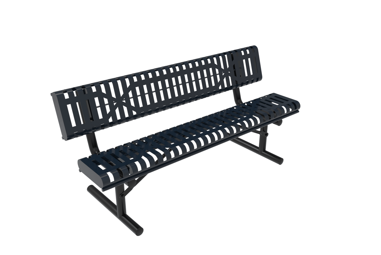 MyTcoat - Rolled Edges Outdoor Portable Bench with Back 4' L (MYT-BRE04-18) - SchoolOutlet