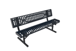 MyTcoat - Rolled Edges Outdoor Portable Bench with Back 4' L (MYT-BRE04-18) - SchoolOutlet