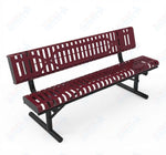 MyTcoat - Rolled Edges Outdoor Portable Bench with Back 4' L (MYT-BRE04-18) - SchoolOutlet