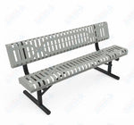 MyTcoat - Rolled Edges Outdoor Portable Bench with Back 4' L (MYT-BRE04-18) - SchoolOutlet