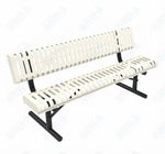 MyTcoat - Rolled Edges Outdoor Portable Bench with Back 4' L (MYT-BRE04-18) - SchoolOutlet