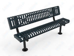 MyTcoat - Rolled Edges Outdoor Bench with Back 4' L - Surface Mount (MYT-BRE04-20) - SchoolOutlet