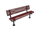 MyTcoat - Rolled Edges Outdoor Bench with Back 4' L - Surface Mount (MYT-BRE04-20) - SchoolOutlet