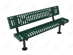 MyTcoat - Rolled Edges Outdoor Bench with Back 4' L - Surface Mount (MYT-BRE04-20) - SchoolOutlet
