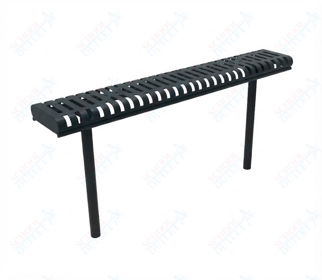 MyTcoat - Rolled Edges Outdoor Bench without Back 4' L - Inground Mount (MYT-BRE04-22) - SchoolOutlet