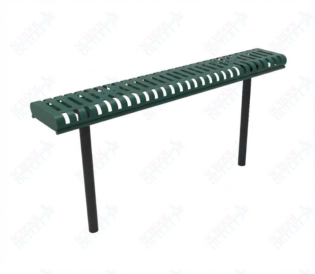 MyTcoat - Rolled Edges Outdoor Bench without Back 4' L - Inground Mount (MYT-BRE04-22) - SchoolOutlet