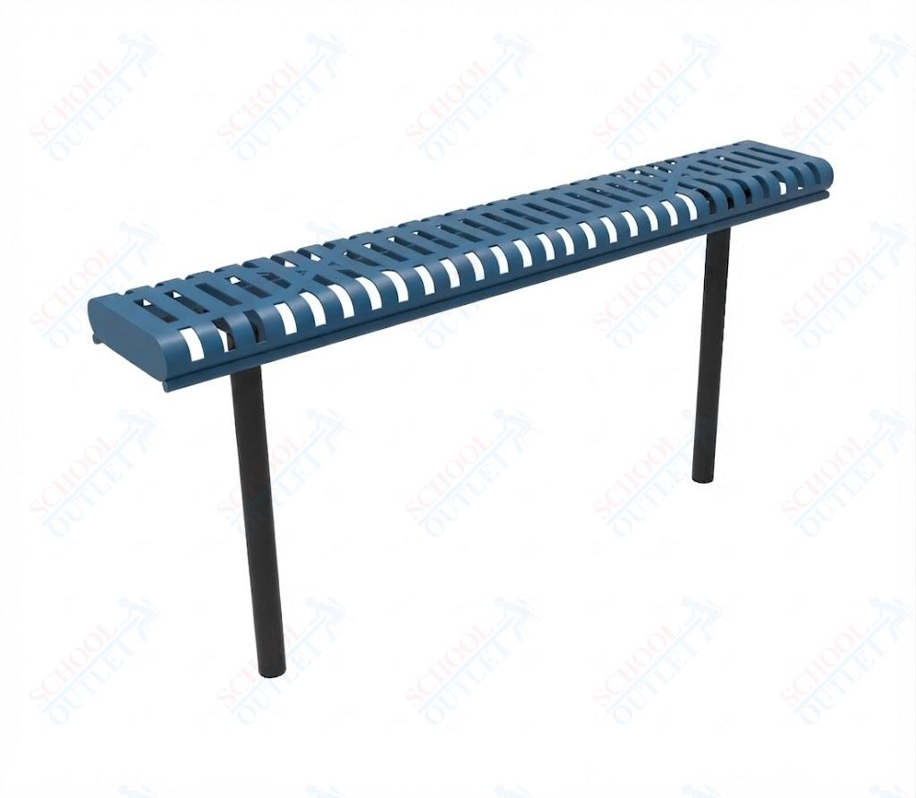 MyTcoat - Rolled Edges Outdoor Bench without Back 4' L - Inground Mount (MYT-BRE04-22) - SchoolOutlet