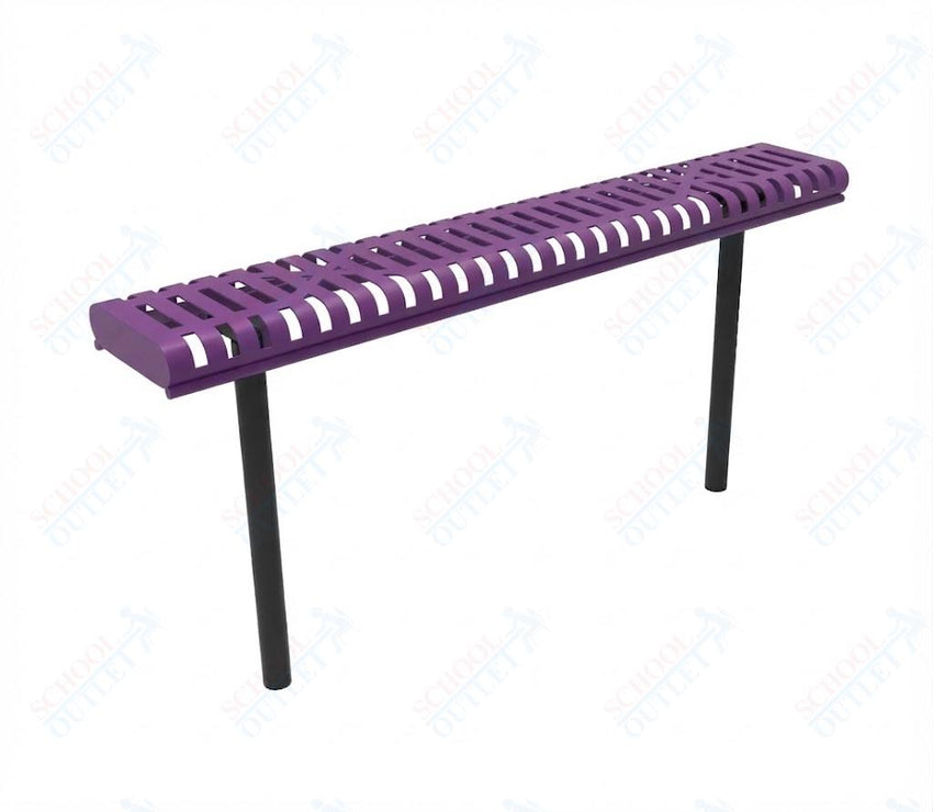 MyTcoat - Rolled Edges Outdoor Bench without Back 4' L - Inground Mount (MYT-BRE04-22) - SchoolOutlet