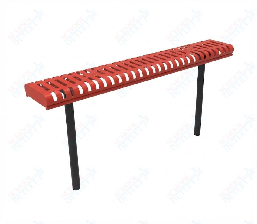 MyTcoat - Rolled Edges Outdoor Bench without Back 4' L - Inground Mount (MYT-BRE04-22) - SchoolOutlet