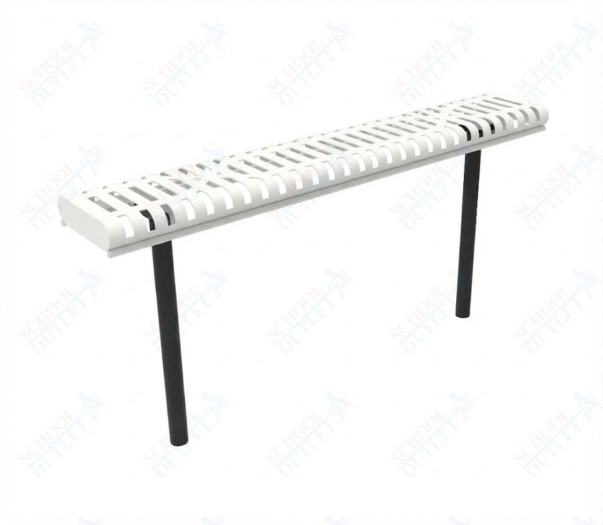 MyTcoat - Rolled Edges Outdoor Bench without Back 4' L - Inground Mount (MYT-BRE04-22) - SchoolOutlet