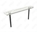 MyTcoat - Rolled Edges Outdoor Bench without Back 4' L - Inground Mount (MYT-BRE04-22) - SchoolOutlet