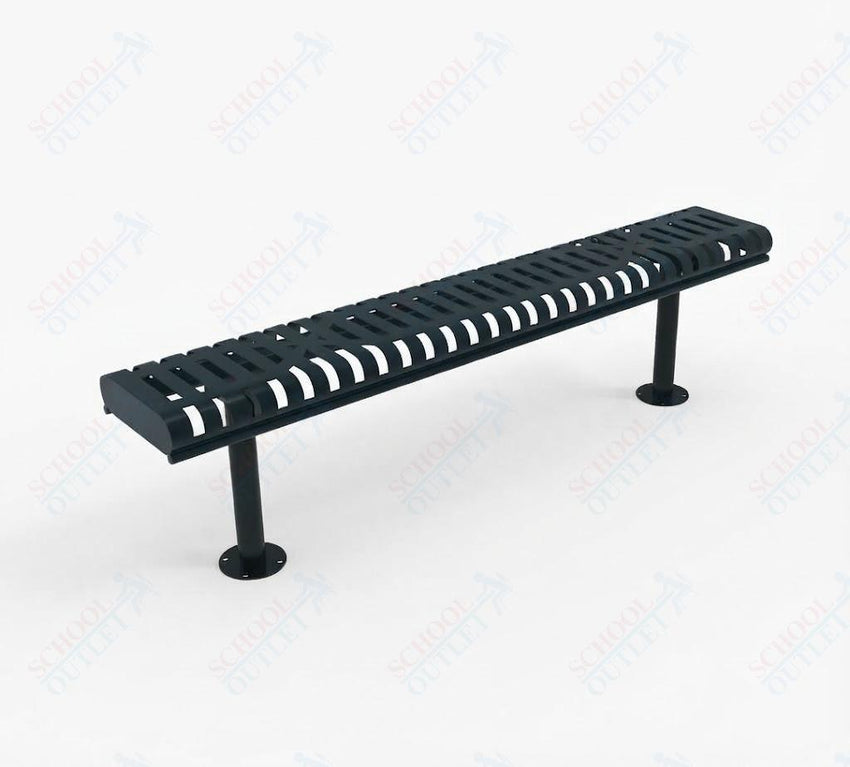 MyTcoat - Rolled Edges Outdoor Bench without Back 4' L - Surface Mount (MYT-BRE04-23) - SchoolOutlet