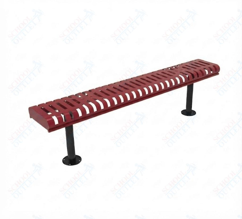 MyTcoat - Rolled Edges Outdoor Bench without Back 4' L - Surface Mount (MYT-BRE04-23) - SchoolOutlet