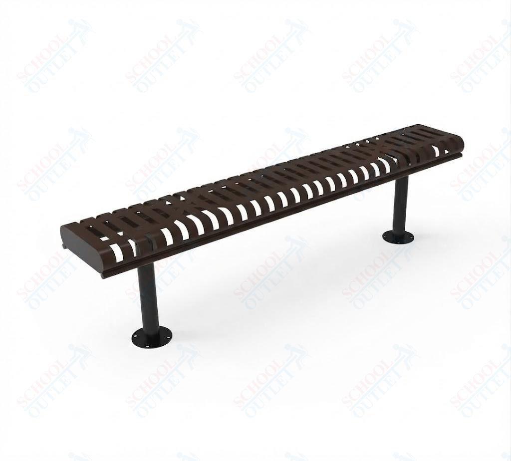 MyTcoat - Rolled Edges Outdoor Bench without Back 4' L - Surface Mount (MYT-BRE04-23) - SchoolOutlet