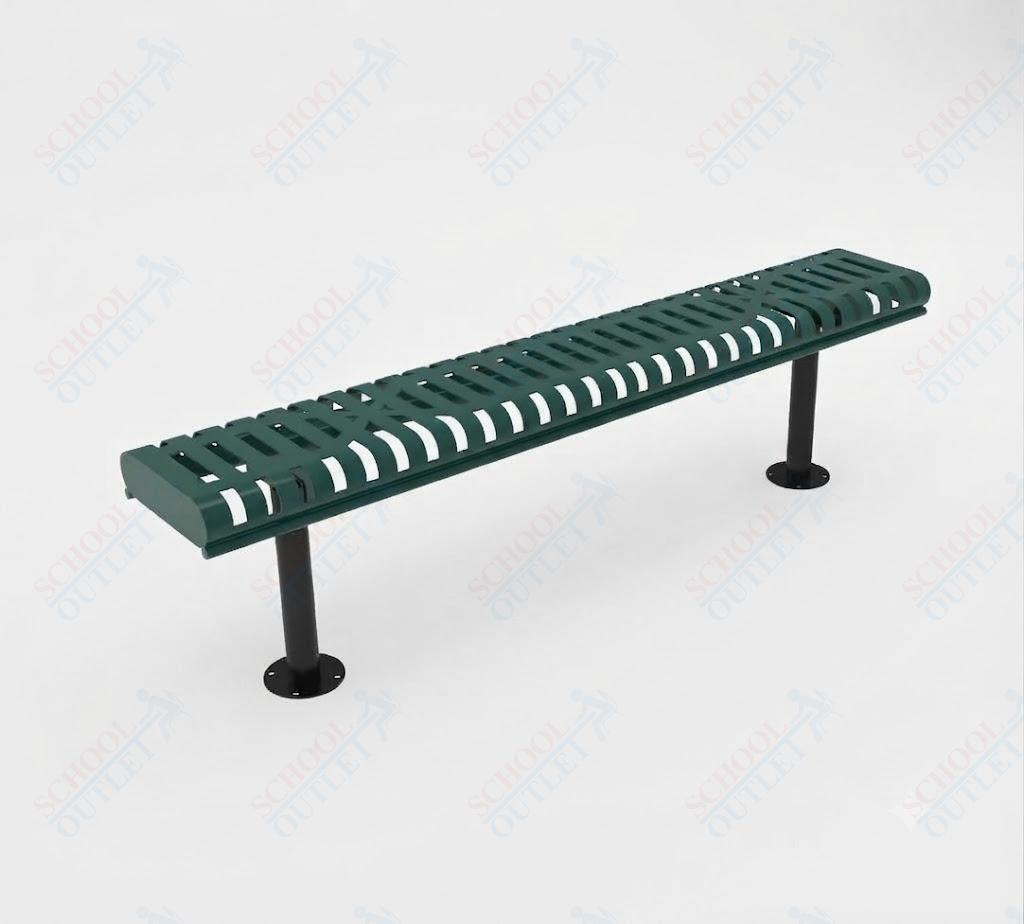 MyTcoat - Rolled Edges Outdoor Bench without Back 4' L - Surface Mount (MYT-BRE04-23) - SchoolOutlet