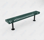 MyTcoat - Rolled Edges Outdoor Bench without Back 4' L - Surface Mount (MYT-BRE04-23) - SchoolOutlet