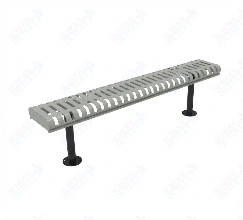 MyTcoat - Rolled Edges Outdoor Bench without Back 4' L - Surface Mount (MYT-BRE04-23) - SchoolOutlet
