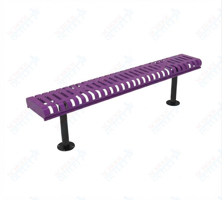 MyTcoat - Rolled Edges Outdoor Bench without Back 4' L - Surface Mount (MYT-BRE04-23) - SchoolOutlet