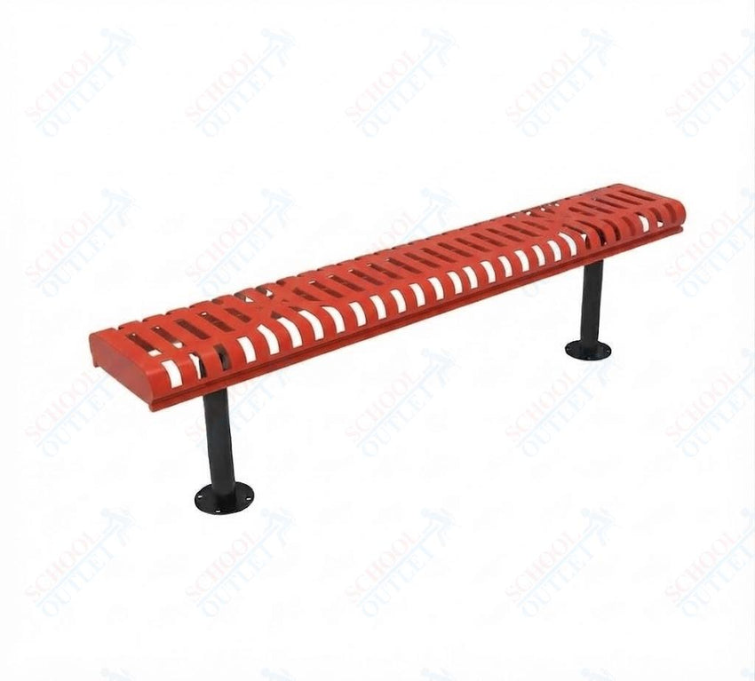 MyTcoat - Rolled Edges Outdoor Bench without Back 4' L - Surface Mount (MYT-BRE04-23) - SchoolOutlet