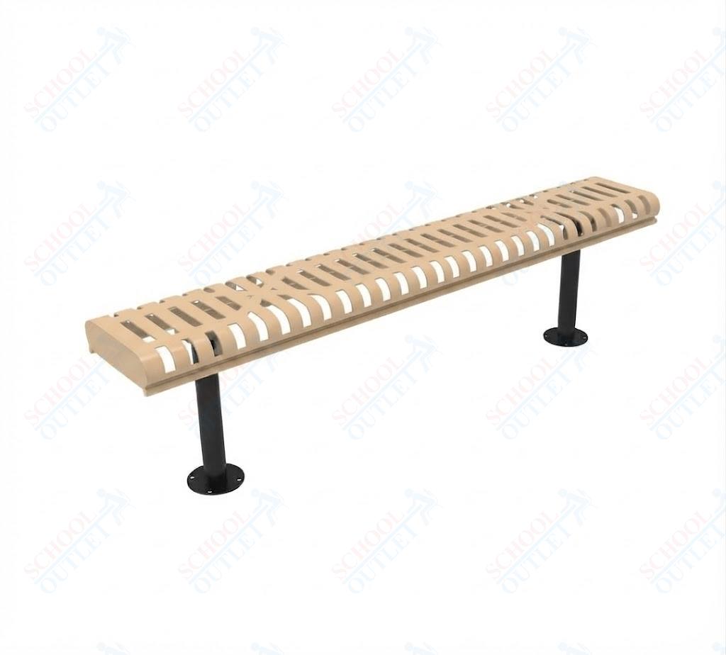 MyTcoat - Rolled Edges Outdoor Bench without Back 4' L - Surface Mount (MYT-BRE04-23) - SchoolOutlet