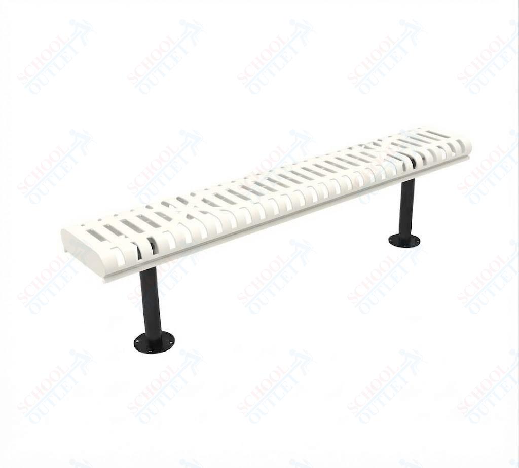 MyTcoat - Rolled Edges Outdoor Bench without Back 4' L - Surface Mount (MYT-BRE04-23) - SchoolOutlet