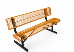 MyTcoat - Rolled Edges Outdoor Portable Bench with Back 6' L (MYT-BRE06-18)