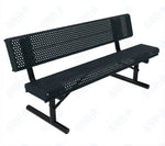 MyTcoat - Rolled Edges Outdoor Portable Bench with Back 6' L (MYT-BRE06-18) - SchoolOutlet